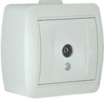 Lezard NATA розетка ТV проходная белая 710-0200-129
