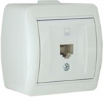 Lezard NATA розетка КОМПЬЮТЕР белая 710-0200-139