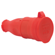 T-Plast штепсель каучуковый с заземлением IP44 красная 31.01.304.1600