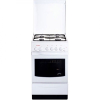 Газовая плита "Гефест" 3200 85х50х57, 4 газ/конф, крыш, бел., электророзж, газ.духовка, таймер, вертел с электроприводом, гриль-горелка, ТУП, подсветка, выдвижной ящик,регулировоч. ножки.