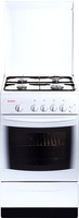 Газовая плита "Гефест" 3200-0385х50х57, 4 газ.конф., бел., газ.духовка, электроподжиг, гриль, терморегулятор с предохранит. устройством, выдвижной ящик, подсветка духовки, механич. таймер, вертел с эл/приводом, регулировочн. ножки