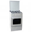 Газовая плита Дарина A GM441 002 (бел) 85х50х50, 4 конфорки, классический стиль с боковыми стойками и металлич. эмал. крышкой, газ. духовка, термор, хоз. отсек