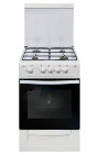Газовая плита Дарина F GM442 008 (бел) 85х50х50, 4 конфорки, панорамная плита, эл/розжиг, подсв. духовки, механич индикатор температуры, выдвижной ящик