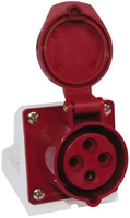 Розетка силовая 5 контактов 124 32А стац. 3Р+РE 380V. IP44