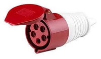 Розетка силовая 5 контактов 32А переносная 3Р+РE+N 225 380V IP44