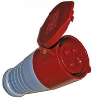 Розетка силовая 4 контакта 32А переносная 3Р+РE 224 380V IP44