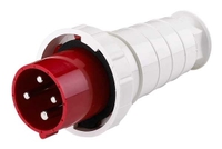 Вилка силовая 4 контакта 63А 380V 034 3Р+E IP54