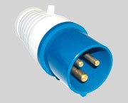 Вилка силовая 3 контакта 16А 013 220V 2Р+E IP44