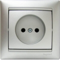 Legrand Valena Розетка без заземления алюминий 770116