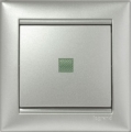 Legrand Valena Выключатель 1кл. прох. с подсв. алюминий 770126
