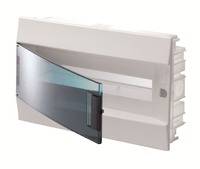 ABB Бокс в нишу Mistral IP41 18М зеленая прозрачная дверь (c клеммами) 1SLM004101A1204
