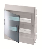 ABB Бокс в нишу Mistral IP41 24М зеленая прозрачная дверь (c клеммами) 1SLM004101A1205
