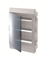 ABB Бокс в нишу Mistral IP41 54М зеленая прозрачная дверь (c клеммами) 1SLM004101A1209