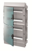 ABB Бокс в нишу Mistral IP41 72М зеленая прозрачная дверь (c клеммами) 1SLM004101A1210