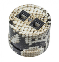 BIRONI Розетка RJ45 компьютерная двойная, пластик, цвет Королевская Кобра B1-302-12
