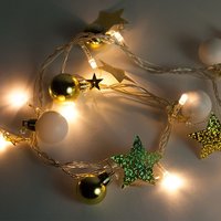 CL62 гирлянда "Карнавал" (золото) 20 LED (теплый белый 2700К), 2м + 1,5м 26932