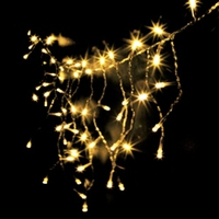 CL14 Гирлянда - бахрома, 70 LED теплый белый, 1,4м *0.4м +1.4м прозрачный шнур 26803
