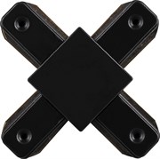 Feron LD1002 Коннектор X-образный для шинопровода, черный, 10331