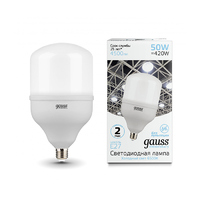 Лампа Gauss Elementary LED T140 E27 50W 4500lm 180-240V 6500K 63235