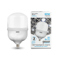 Лампа Gauss Elementary LED T160 E27 60W 5400lm 5400lm 180-240V 4000K 63226