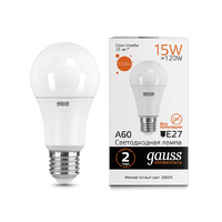 Лампа Gauss LED Elementary A60 15W E27 1320lm 3000K 23215