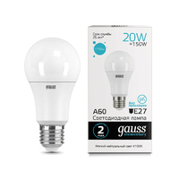 Лампа Gauss LED Elementary A60 20W E27 1600lm 4100K 23229