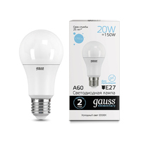 Лампа Gauss LED Elementary A60 20W E27 1750lm 6500K 23239