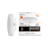 Лампа Gauss LED Elementary GX53 6W 440lm 2700K 83816