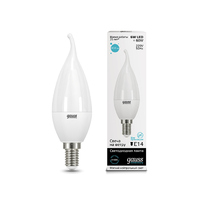 Лампа Gauss LED Elementary Свеча на ветру 6W E14 450lm 4100K 34126