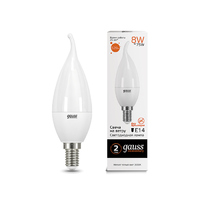 Лампа Gauss LED Elementary Свеча на ветру 8W E14 520lm 3000K 34118