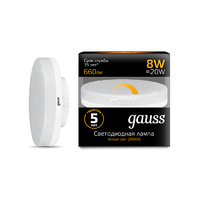 Лампа Gauss LED GX53 8W 660lm 3000K диммируемая 108408108-D