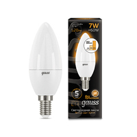 Лампа Gauss LED Свеча E14 7W 520lm 3000К step dimmable 103101107-S