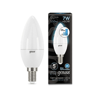 Лампа Gauss LED Свеча E14 7W 550lm 4100К step dimmable 103101207-S