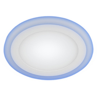 LED 3-6 BL Светильник ЭРА светодиодный круглый c cиней подсветкой LED 6W 220V 4000K