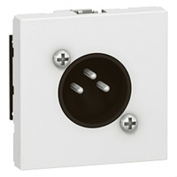 Legrand Mosaic Розетка со штекером XLR белый 78756
