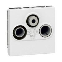 Legrand Mosaic Розетка TV/RD/SAT звезда белый 78786
