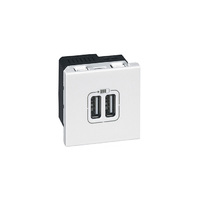 Legrand Mosaic Зарядка USB двойная белый 77594