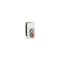 Legrand Программа Mosaic Аудио розетка разъем 2 RCA, аудио стерео 1 модуль белый 78753