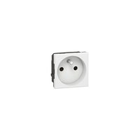 Legrand Программа Mosaic Розетка 2К+З правая с винтовыми зажимами, с механической блокировкой 2 модуля белый 77114