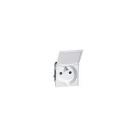 Legrand Программа Mosaic Розетка 2К+З с крышкой 2 модуля белый 77119