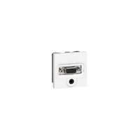 Legrand Программа Mosaic Розетка HD15 + разъем 3,5 мм 2 модуля белый 78774