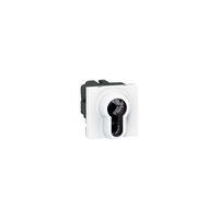 Legrand Программа Mosaic Выключатель с ключом 2-позиционный цилиндр евростандарта 6 A 2 модуля белый 77074
