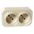Legrand Quteo Розетка 2-ая б/з крем 782242 Legrand Quteo Розетка 2-ая б/з крем 782242