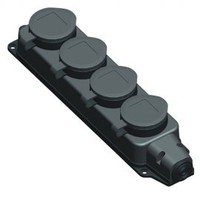 Lezard Каучук Колодка 4-ая с\з с заглушками IP44 0400-107