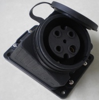 Lezard Каучук Розетка наружняя наклонная трехфазная 32А 380В IP44 0100-202