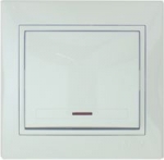 Lezard MIRA выключатель 1 кл. промежуточный белый 701-0202-107