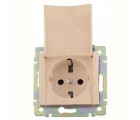 Legrand Valena Розетка с крышкой кремовая 774322