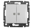 Legrand Valena Выключатель 2-х кл. с подсветкой белый 774428