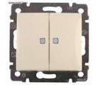 Legrand Valena Выключатель 2-х кл. с подсветкой кремовый 774328