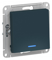 Schneider Electric ATLAS DESIGN 1-клавишный ВЫКЛЮЧАТЕЛЬ с подсветкой, сх.1а, 10АХ, механизм, ИЗУМРУД ATN000813